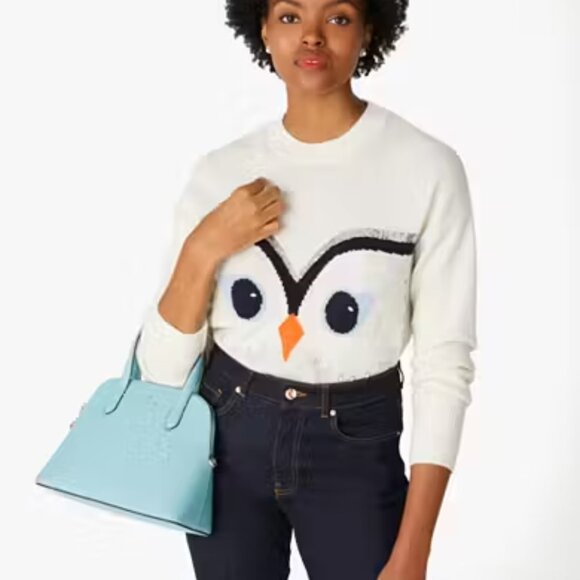 NWT ⭐ KATE SPADE #K8701 Schuyler Medium Dome Satchel SMOKY BLUE ✨ NWT - Picture 6 of 16